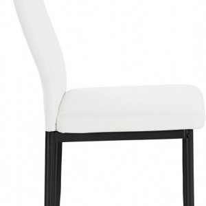 Set de 4 scaune Kelly - piele sintetica/metal, alb - Img 4