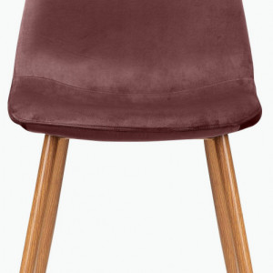 Set de 4 scaune Monza Eadwine, catifea/metal, roz prafuit, 44x52x87 cm - Img 3