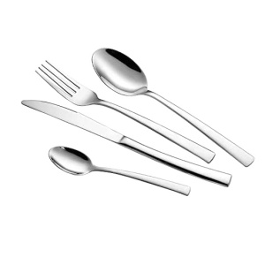Set de 4 tacamuri Meisuk, otel inoxidabil, argintiu