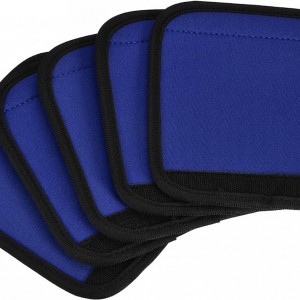Set de 5 huse pentru manerul bagajului Sourcing Map, EVA, albastru inchis/negru, 15,5 x 14,5 cm