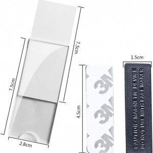 Set de 50 insigne magnetice Wukong, transparent, acrilic, 7,5 x 2,8 cm - Img 6