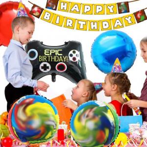 Set de 6 baloane pentru petrecere Zswq, folie, multicolor - Img 3
