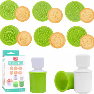 Set de 6 forme pentru biscuiti Keepaty, ABS, verde, 12 x 5,9 cm / 4,8 x 4,8 cm