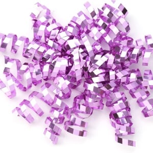 Set de 6 fundite pentru Craciun Ruspepa, plastic, violet