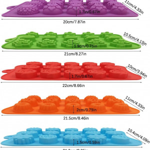 Set de 6 matrite pentru bomboane Sonku, silicon, multicolor, 20 x 10 cm - Img 7