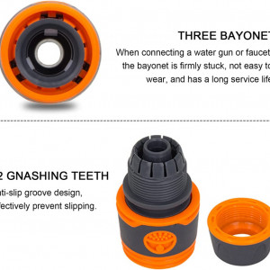 Set de 6 mufe pentru conducta de apa Cutefly, ABS, portocaliu/negru, 3,5 x 5 cm - Img 3