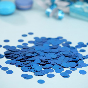 Set de 6 role cu 18 benzi de decor si 20 g confetti QILICZ, albastru, hartie/folie - Img 5