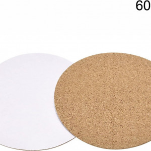 Set de 60 de coastere Sourcing maps, pluta, natur, 100 mm 