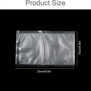 Set de 60 pungi de vidat Etuxaamz, plastic, transparent, 15 x 25 cm - Img 7