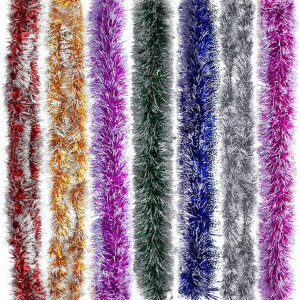 Set de 7 ghirlande pentru brad Anyingkai, PET, multicolor, 2 m - Img 1