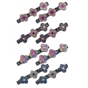 Set de 8 agrafe pentru par Fohyloy, plastic, multicolor, 9,5 x 3 cm