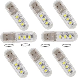 Set de 8 becuri LED Dylymx, USB, metal/plastic, 5,9 x 1,8 cm, 1,5W