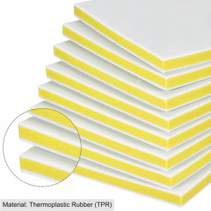 Set de 8 blocuri pentru sculptat Sourcing Map cauciuc termoplastic, galben/alb, 15 x 10 x 0,8 cm - Img 3