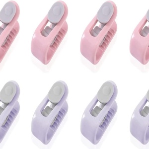 Set de 8 cleme pentru pilotă Bobozhong, plastic, violet/roz/gri, 5,2 x 2,3 x 2 cm – Fixare sigură și eficientă Asigură-ți un somn confortabil fără grija pilotei care alunecă din husă cu setul de 8 cleme Bobozhong. Aceste accesorii prind ferm pilota de hus