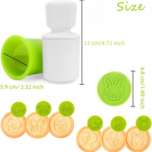 Set de 8 forme pentru prajituri de Paste MEZHEN, verde, plastic - Img 6