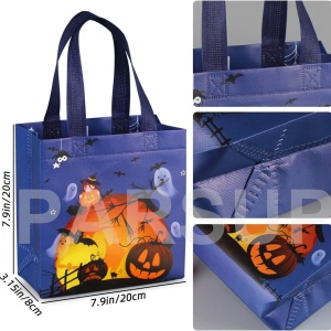 Set de 8 pungi pentru Halloween Parsup, plastic, multicolor, 20 x 8 x 20 cm