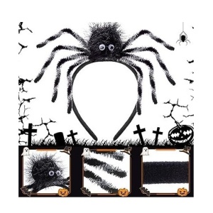 Set de 9 bentite de Halloween, BQTQ, plastic, negru, 12 cm/13 cm
