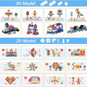 Set de constructie pentru copii Jigsaw, 246 piese, plastic, multicolor - Img 3