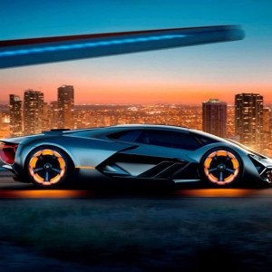 Set de creatie cu diamante Showker, model masina, multicolor, 30 x 40 cm