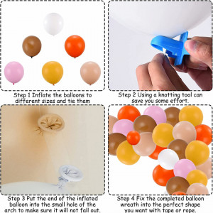 Set de ghirlanda cu 100 de baloane Colmanda, multicolor, latex/plastic, 30 cm / 12,7 cm - Img 6