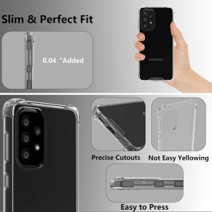 Set de husa cu folii de protectie ecran si camera pentru Samsung Galaxy A33 5G Gimane, policarbonat /TPU/sticla securizata, transparent, 6,4 inchi - Img 3