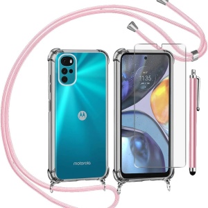 Cumpara Set de husa, folie de protectie si stilou pentru Motorola Moto G22 YJrop, silicon, roz, 4,7 inchi de la Chilipirul-zilei în rate, cu cardul sau plata la livrare