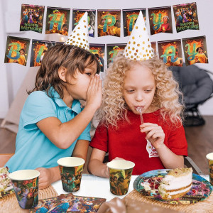 Set de masa festiva pentru copii Yisscen, hartie, multicolor, 42 bucati - Img 2