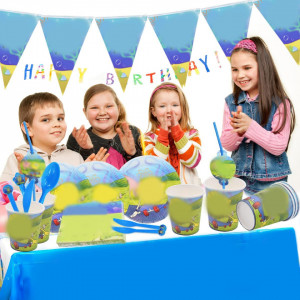 Set de petrecere pentru copii Miotlsy, hartie, multicolor, 72 piese - Img 3
