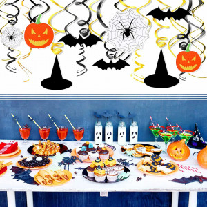 Set decoratiuni pentru Halloween Qpout, hartie, multicolor, 31 piese - Img 6