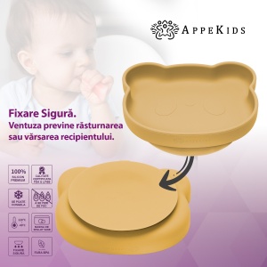 Set Diversificare, AppeKids, 100% Silicon, Panda - Honey - Img 4