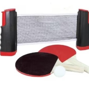 Set fileu telescopic cu 2 palete si minge tenis de masa