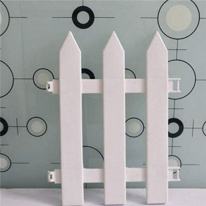 Set gard decorativ Hrpa, 4 piese, plastic, alb, 25 x 30 cm - Img 3