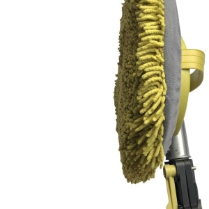 Set maner telescopic si o perie moale DocaPole, aluminiu/microfibra, negru/galben, 3,6 m - Img 3