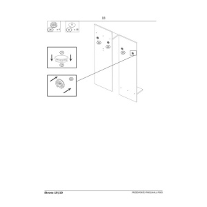 Set mobilier hol cu oglinda SL P003 stejar wotan, 89x40x180 cm