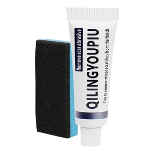 Set solutie si un burete pentru eliminarea zgarieturilor Scobuty, multicolor