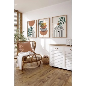 Set tablou decorativ Re-Bloom, 3 piese, MDF/lemn masiv, multicolor, 33 x 48 cm - Img 2