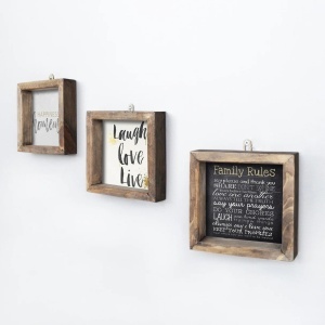 Set tablou decorativ Re-Bloom, 3 piese, MDF, multicolor, 15 x 15 x 4 cm - Img 3