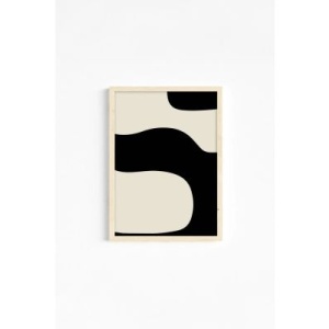 Set tablou decorativ Re-Bloom, MDF/lemn masiv, alb/natur/negru, 50 x 70 cm - Img 3