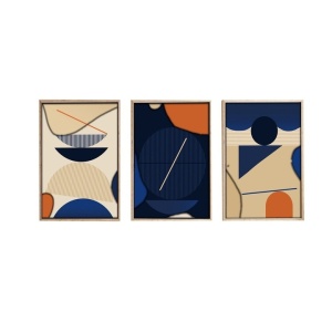 Set tablouri decorative Re-Bloom, 3 piese, MDF, multicolor, 70 x 50 cm