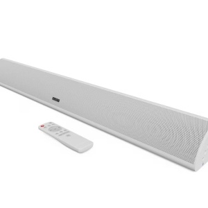 Soundbar cu Subwoofer integrat, Majority, Snowdon, 2.1, Bluetooth, PC, Wireless, AUX, 120 W, alb, Resigilat, Grad A - Img 1