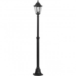 Stalp lampa Deonte, metal, negru, 200 cm