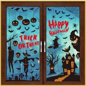 Stickere de Halloween pentru ferestre Bravebull, multicolor, PVC - Img 2
