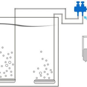 Supapa de control a pompei de aer pentru acvarii Kiuiom, plastic, albastru, 11,6 cm - Img 2