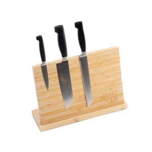 Suport magnetic pentru cutite, Dolce Mare, doua fete din bambus, XXL, 35 x 25x11 cm