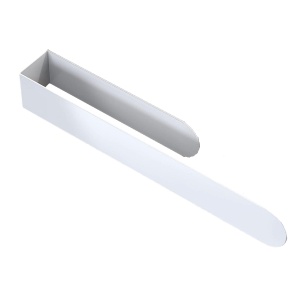 Suport pentru prosoape Batonca, otel inoxidabil, alb, 35 cm