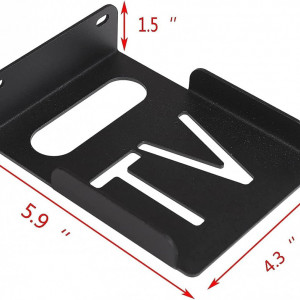 Suport universal de perete pentru dispozitive electronice Vanroug, metal, negru, 10,9 x 15 x 3,8 cm