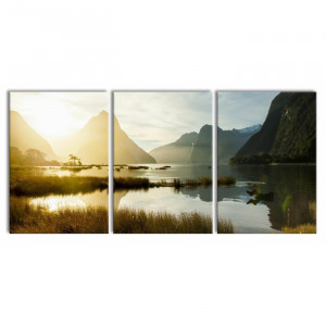 Tablou „Noua Zeelandă”, 3 piese, 100 x 210 cm