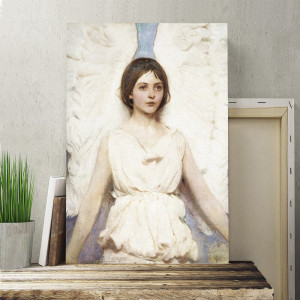 Tablou 'Angel', panza, bej, 76 x 50 cm