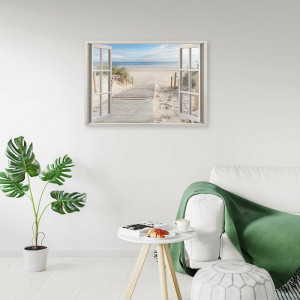 Tablou Canvas „Window to the Beach”, 60 x 90cm - Img 4