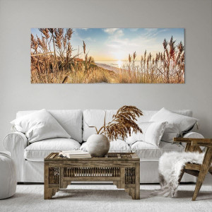 Tablou de perete Ebern Designs, model peisaj, panza/lemn, multicolor, 140 x 50 cm 